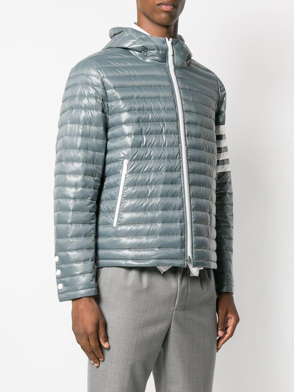 Thom Browne 4-bar Stripe Satin Finish Quilted Down-filled Tech Jacket ...
