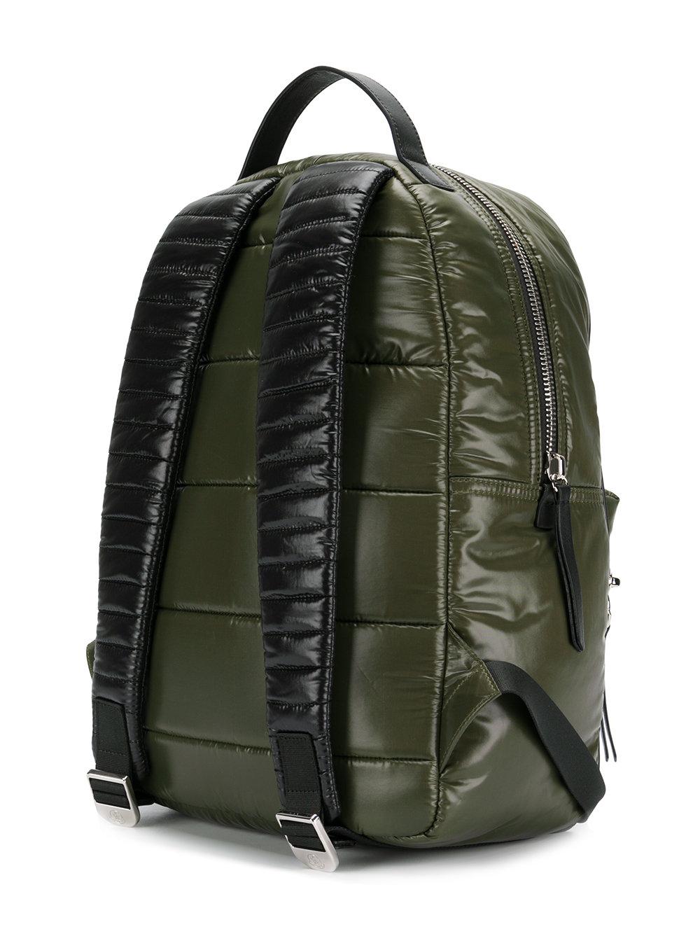 Moncler Leather New George Backpack in Green for Men - Lyst