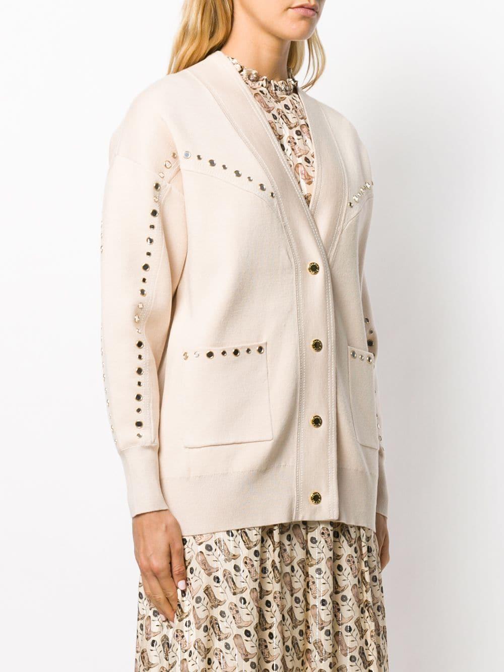 sandro studded cardigan