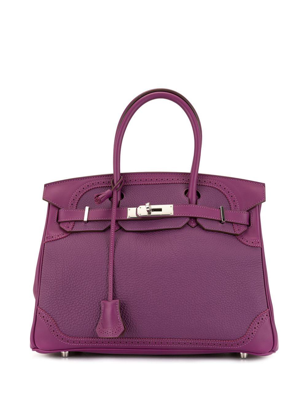 Hermès Leather Pre-owned Birkin 30 Bag in Purple - Save 54% - Lyst