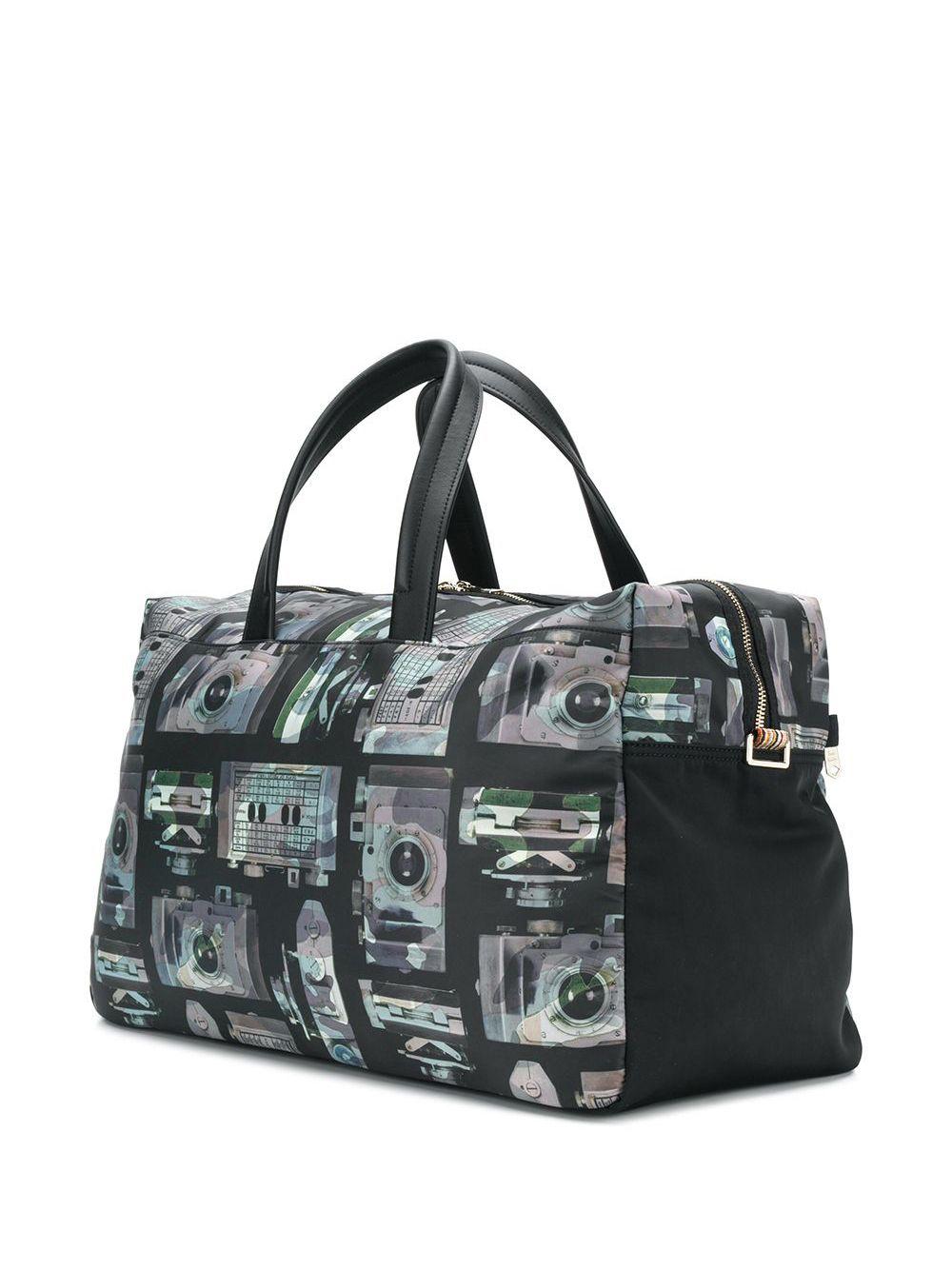 Paul Smith Leather Camera Print Holdall Bag in Black for Men - Lyst