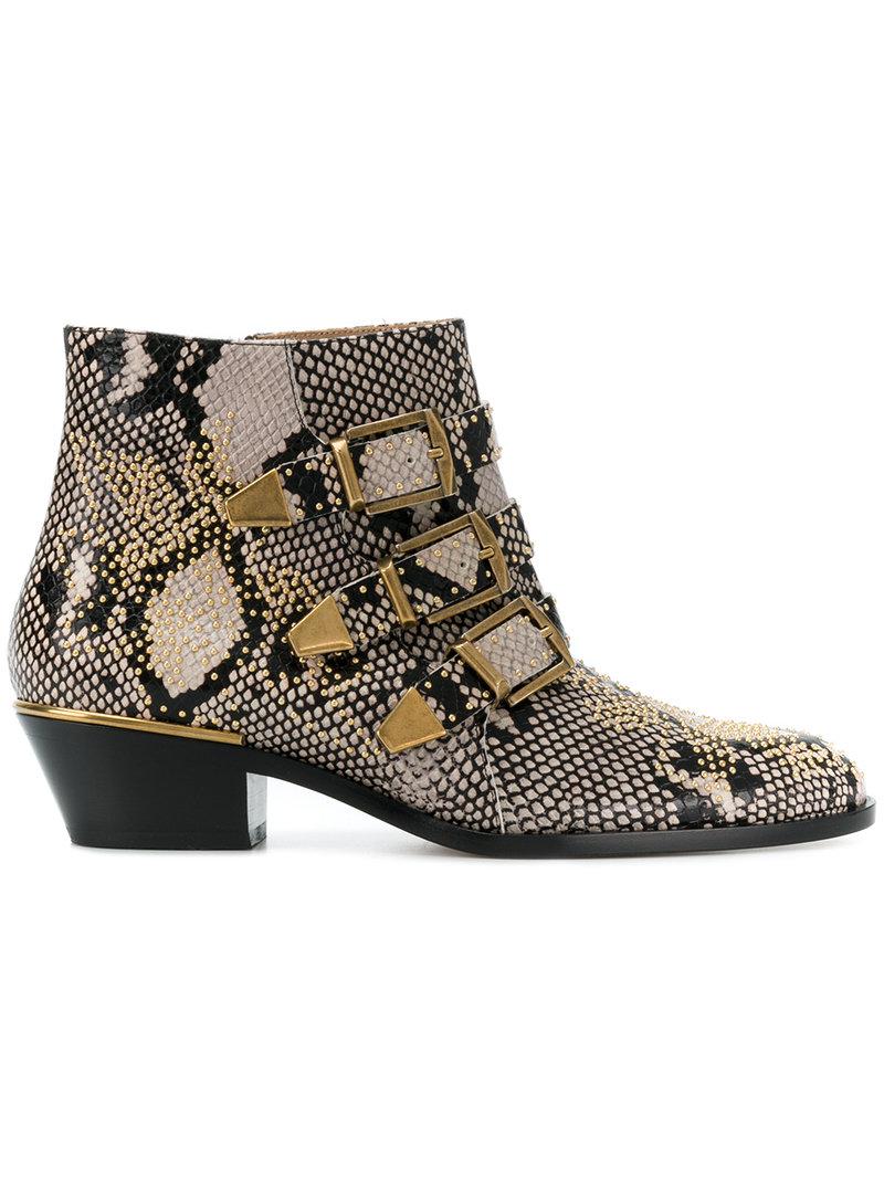 chloe susanna boots python