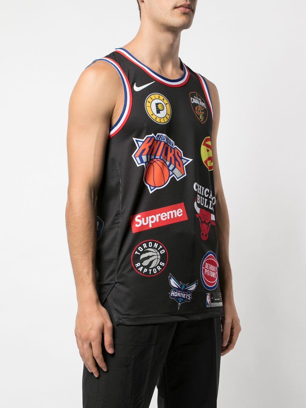 Supreme Nike/nba Teams Basketball Jersey Tank in Black for Men - Lyst