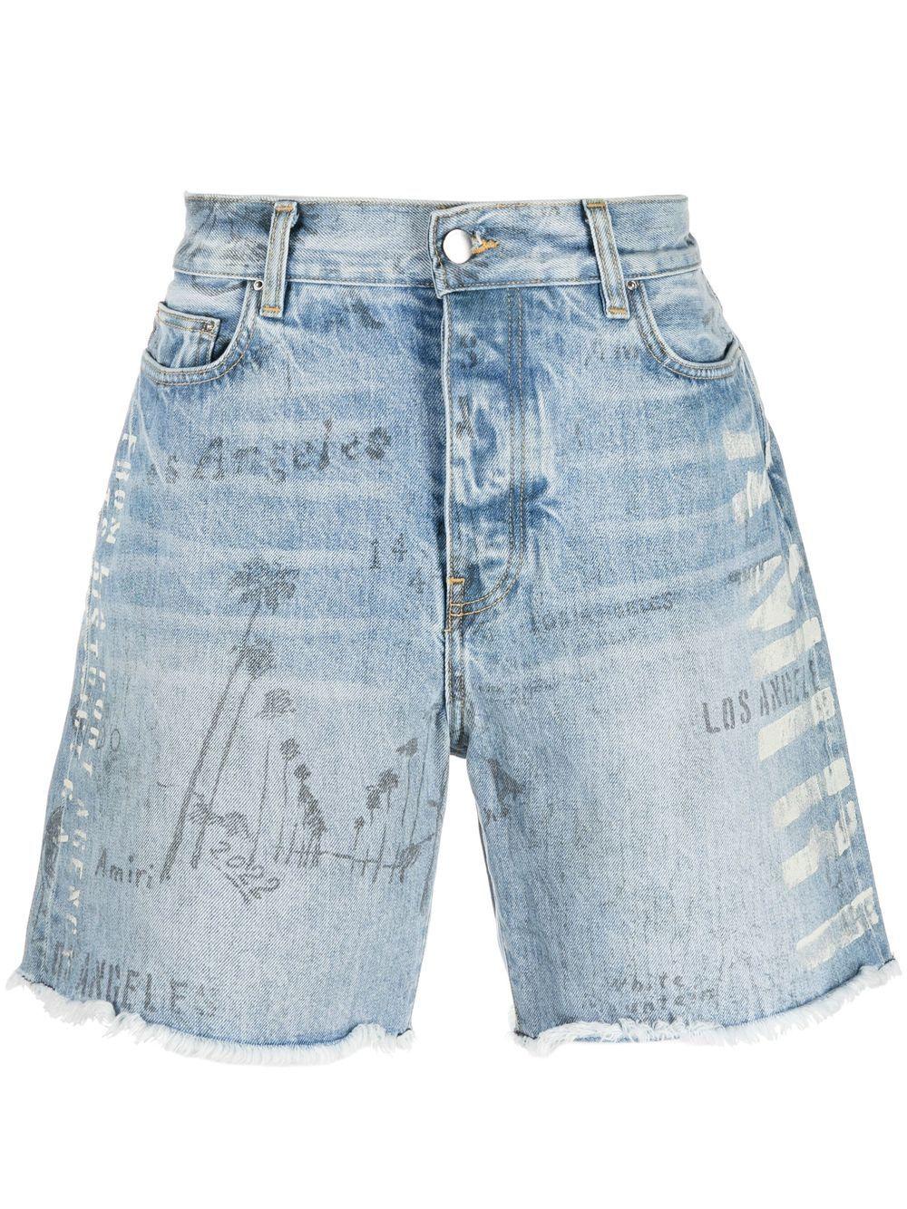 Amiri Denim Ausgefranste JeansShorts in Blau für Herren Lyst AT