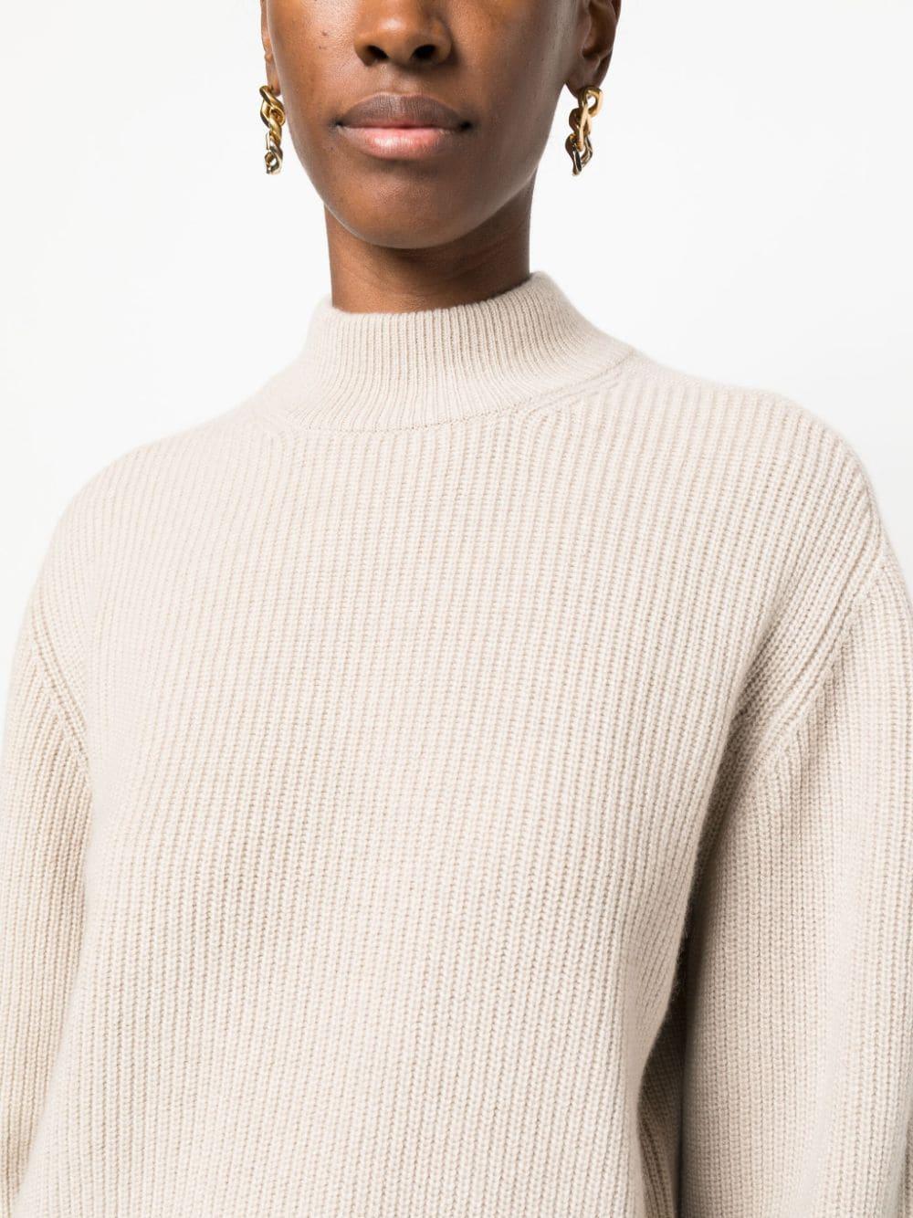 Brunello Cucinelli cashmere-blend V-neck jumper - Neutrals