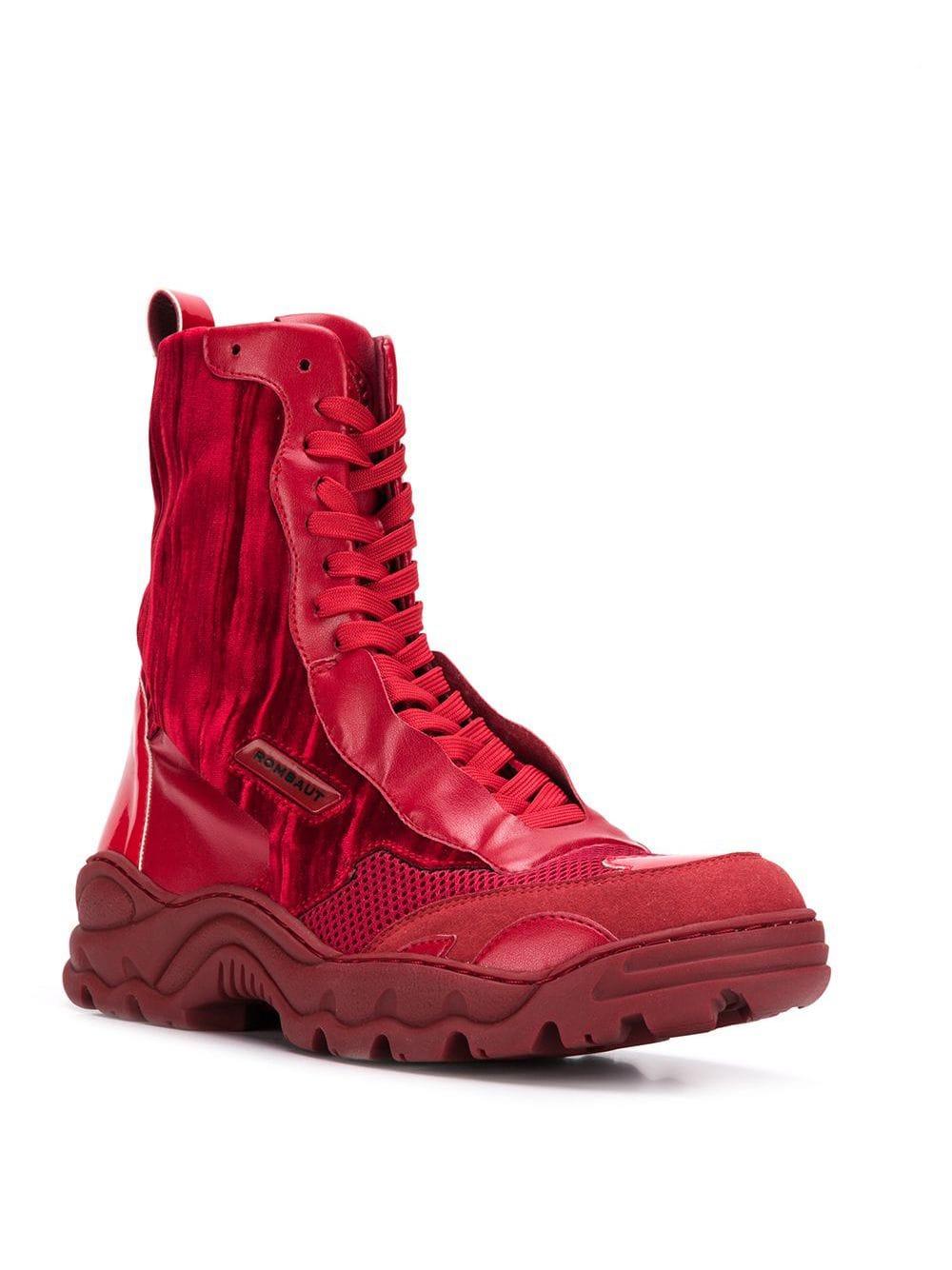 red sneaker boots