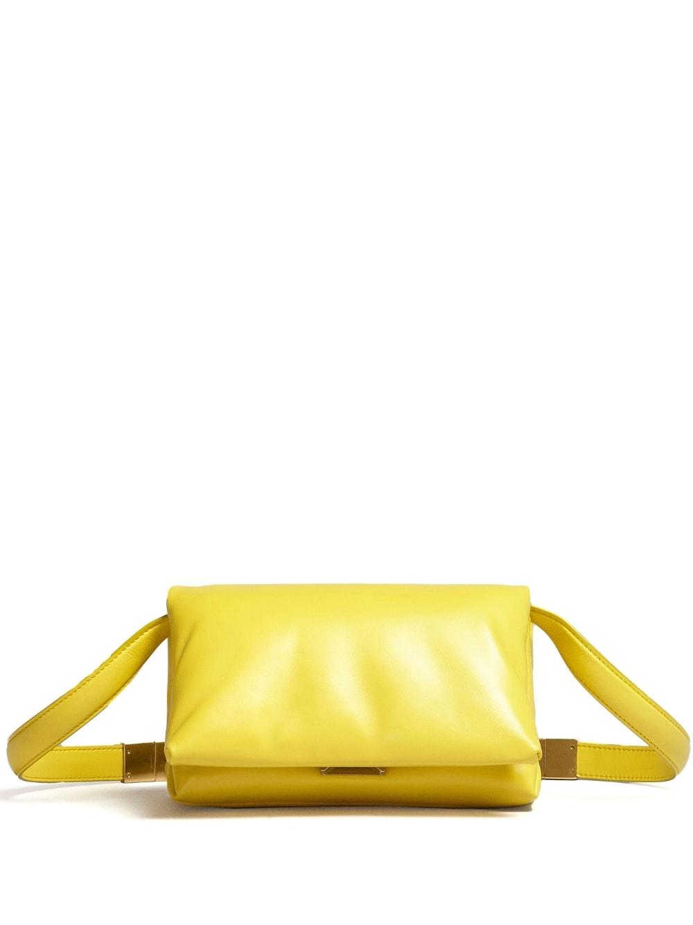 Marni Prisma Leather Shoulder Bag in Yellow Lyst