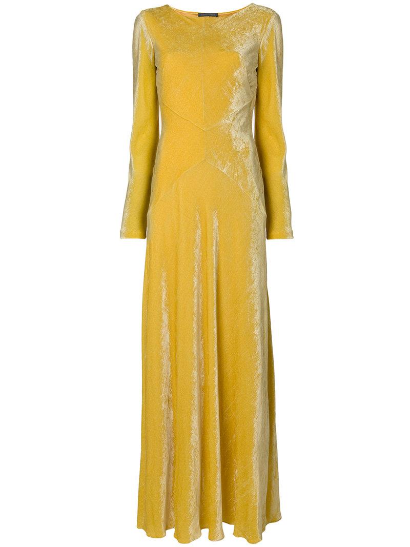 Long Sleeved Velvet Gown 