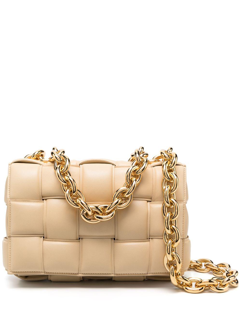 beige Intrecciato lambskin medium pochette - BOTTEGA VENETA - Nida