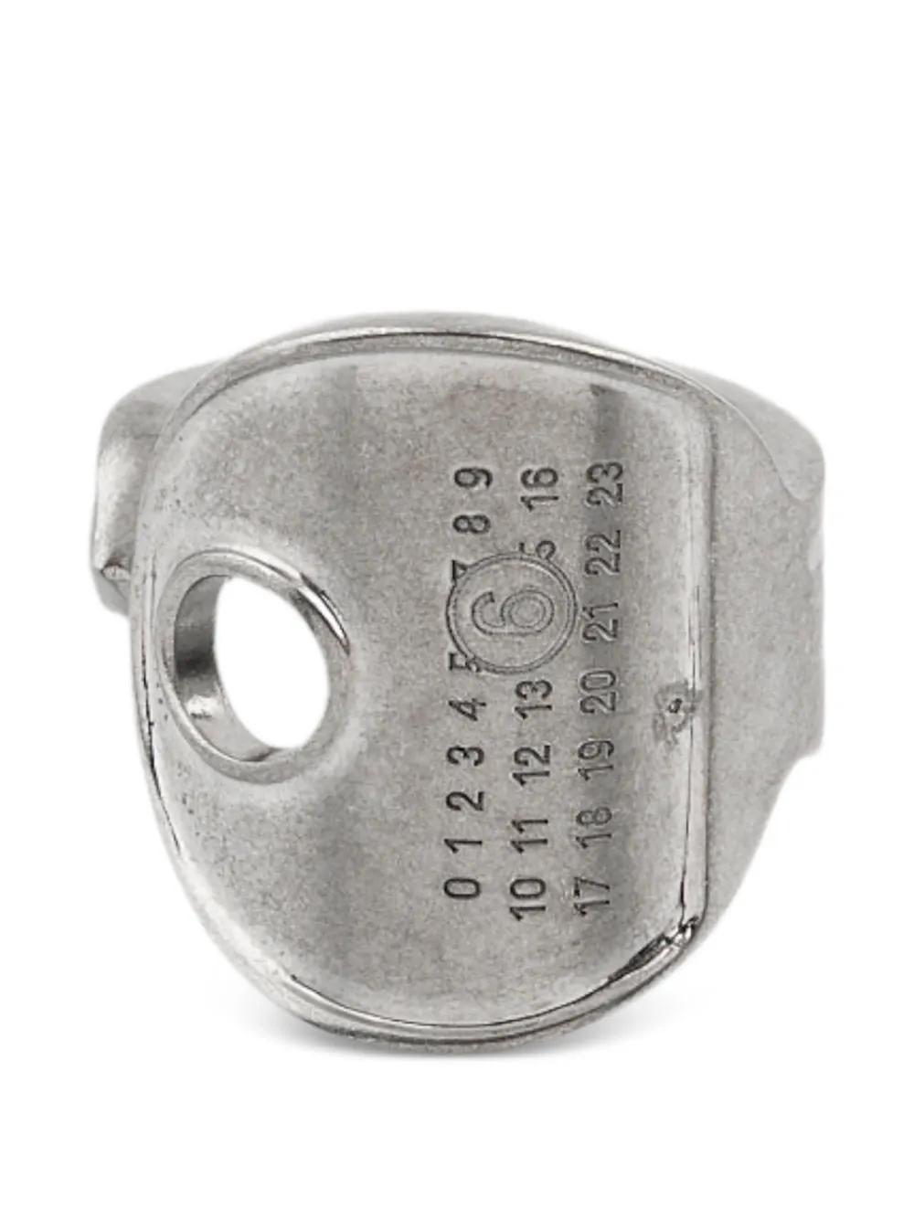 MM6 by Maison Margiela Round Key Ring in Grey | Lyst Canada