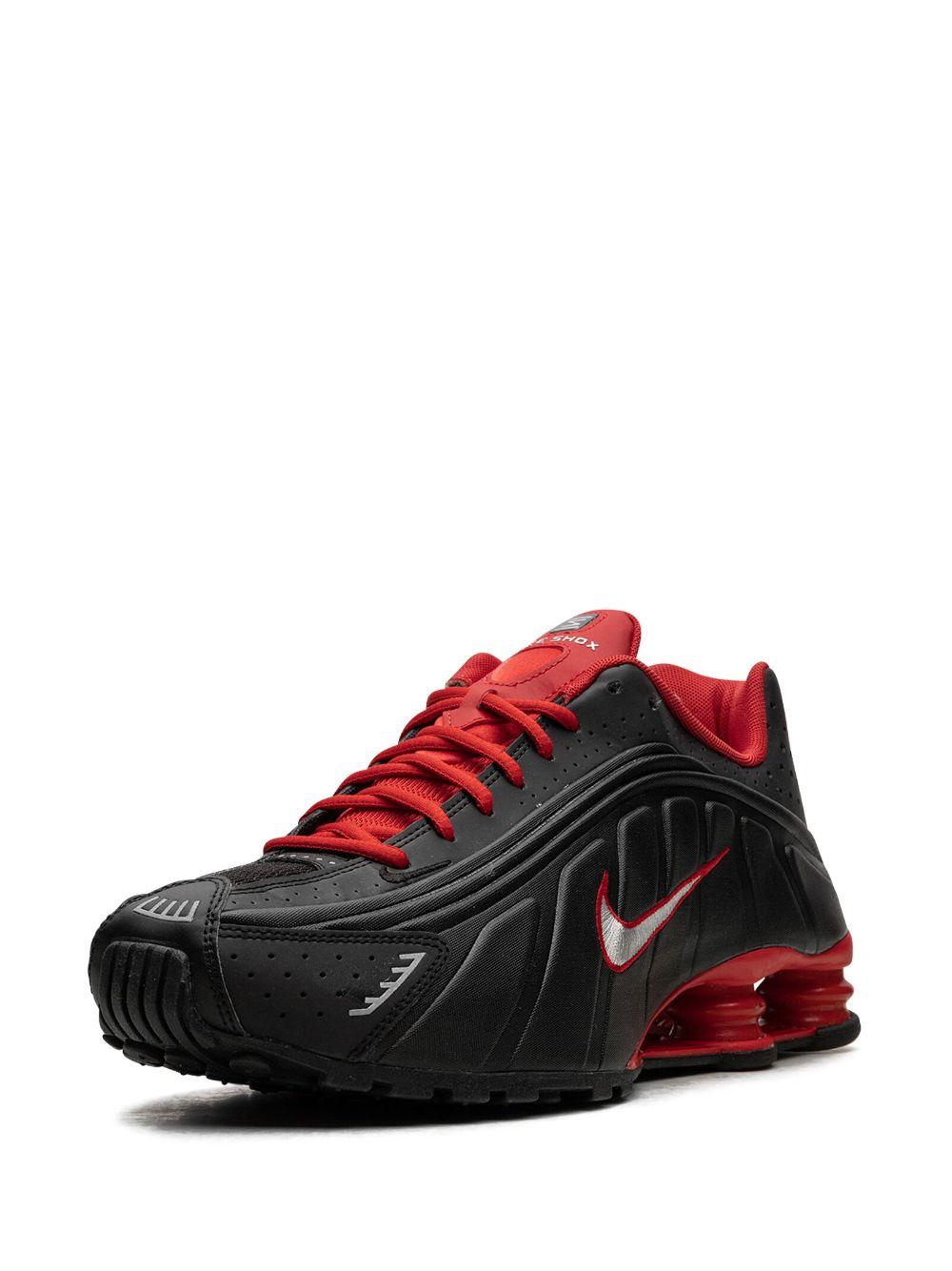 Nike Shox R4 "black/metallic Silver" Sneakers in Red | Lyst