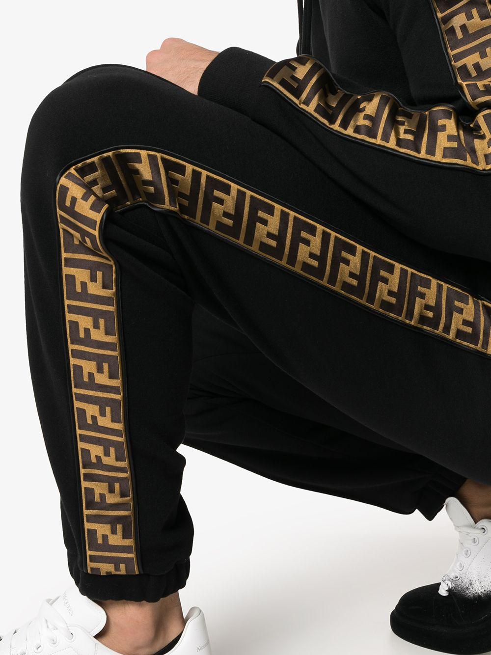 Pantalon de jogging à bande logo Fendi pour homme en coloris Noir | Lyst