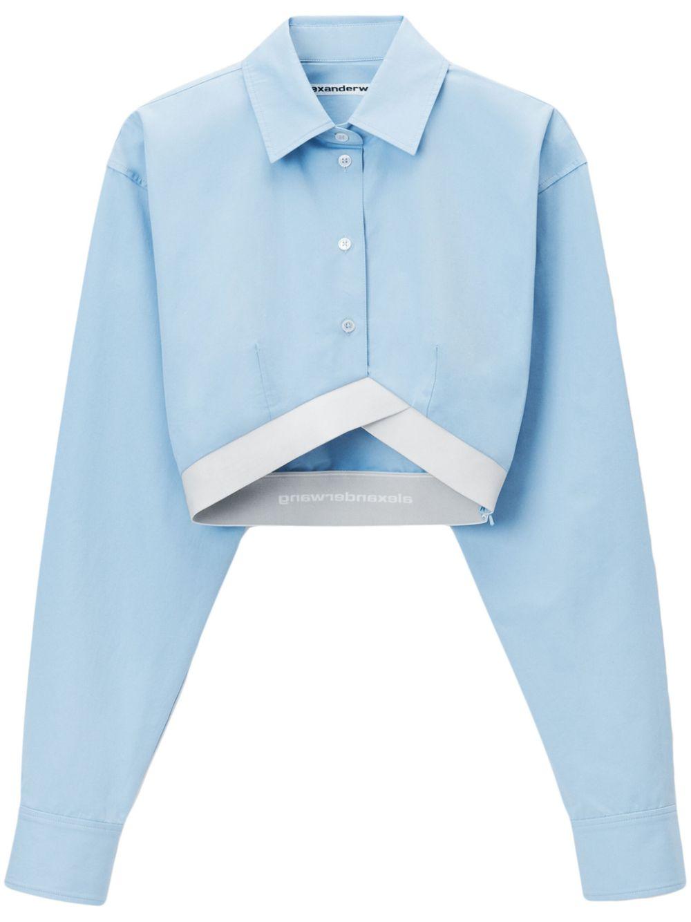 Alexander Wang レディース ブルー クロップド シャツ トップス