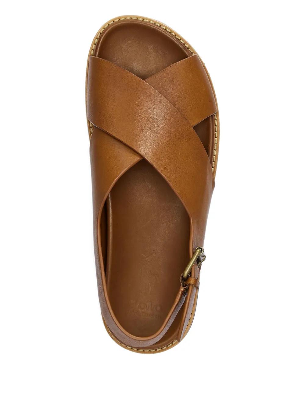 Polo Ralph Lauren Brown Zane サンダル Polo Ralph Lauren Zane Leather Sandals in Brown for Men | Lyst