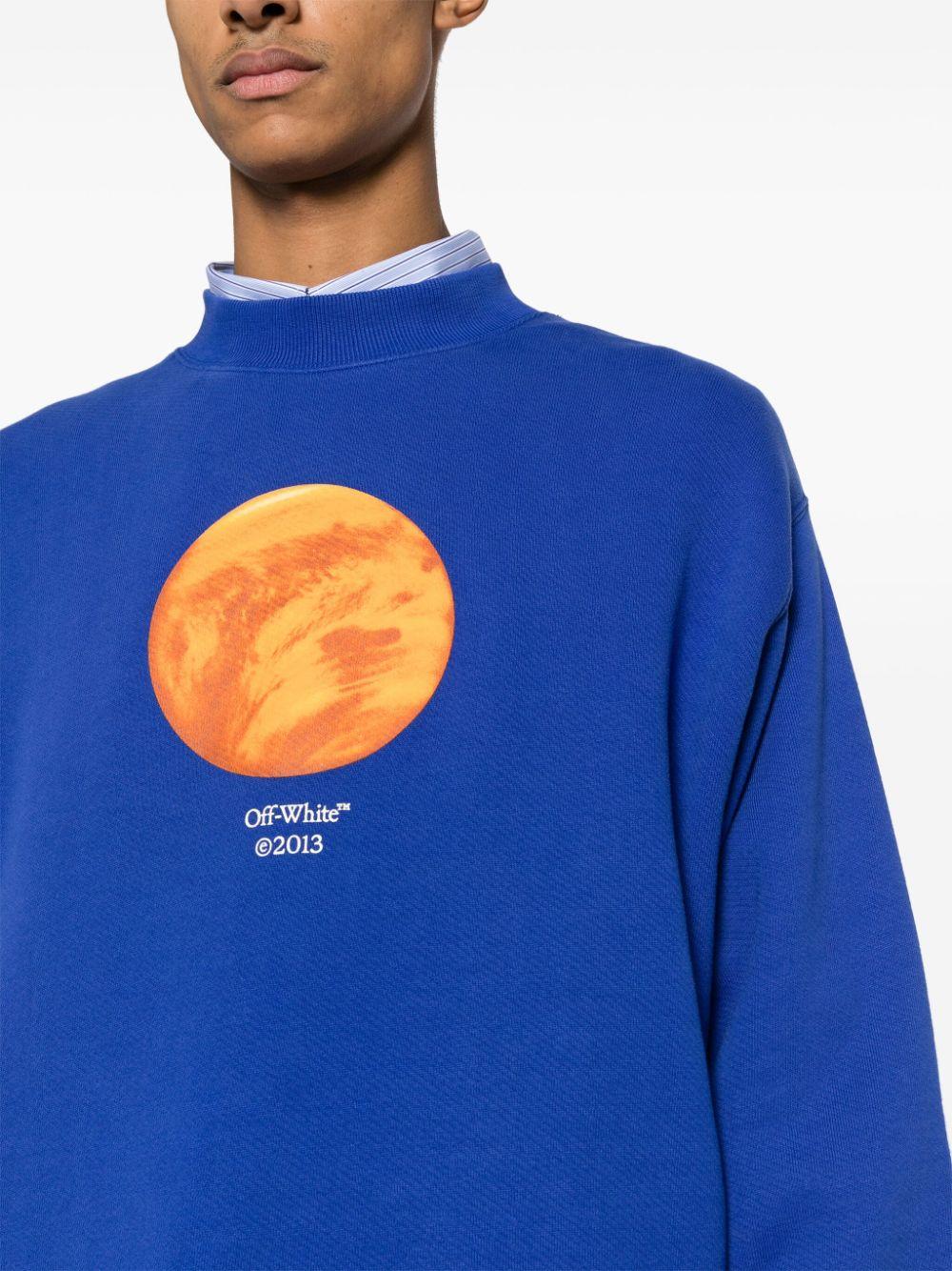 Off white hotsell blue sweatshirt