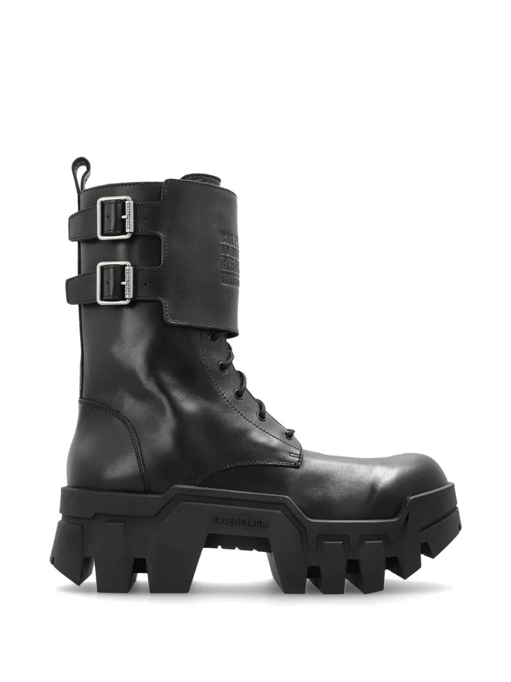 Balenciaga Bulldozer Buckle Lace-Up Boots in Black for Men | Lyst UK