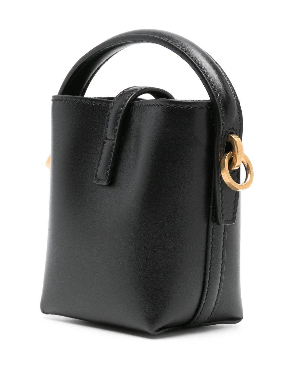 Saint Laurent Le 37 Micro Leather Mini Bag in Black | Lyst