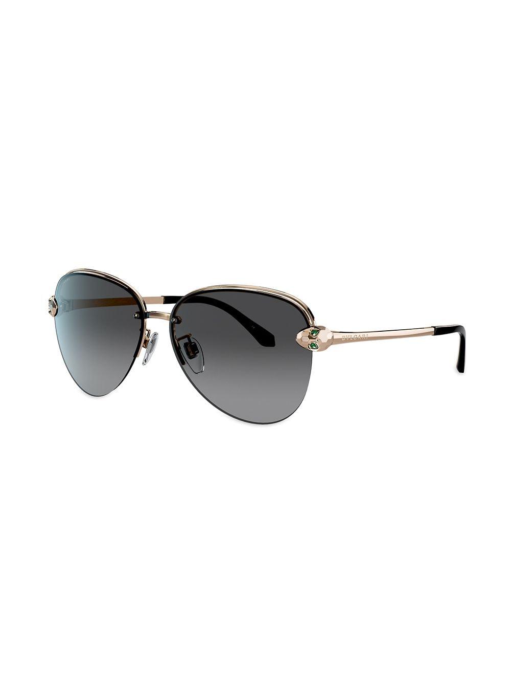 BVLGARI Aviator Sunglasses in Gold (Metallic) - Lyst