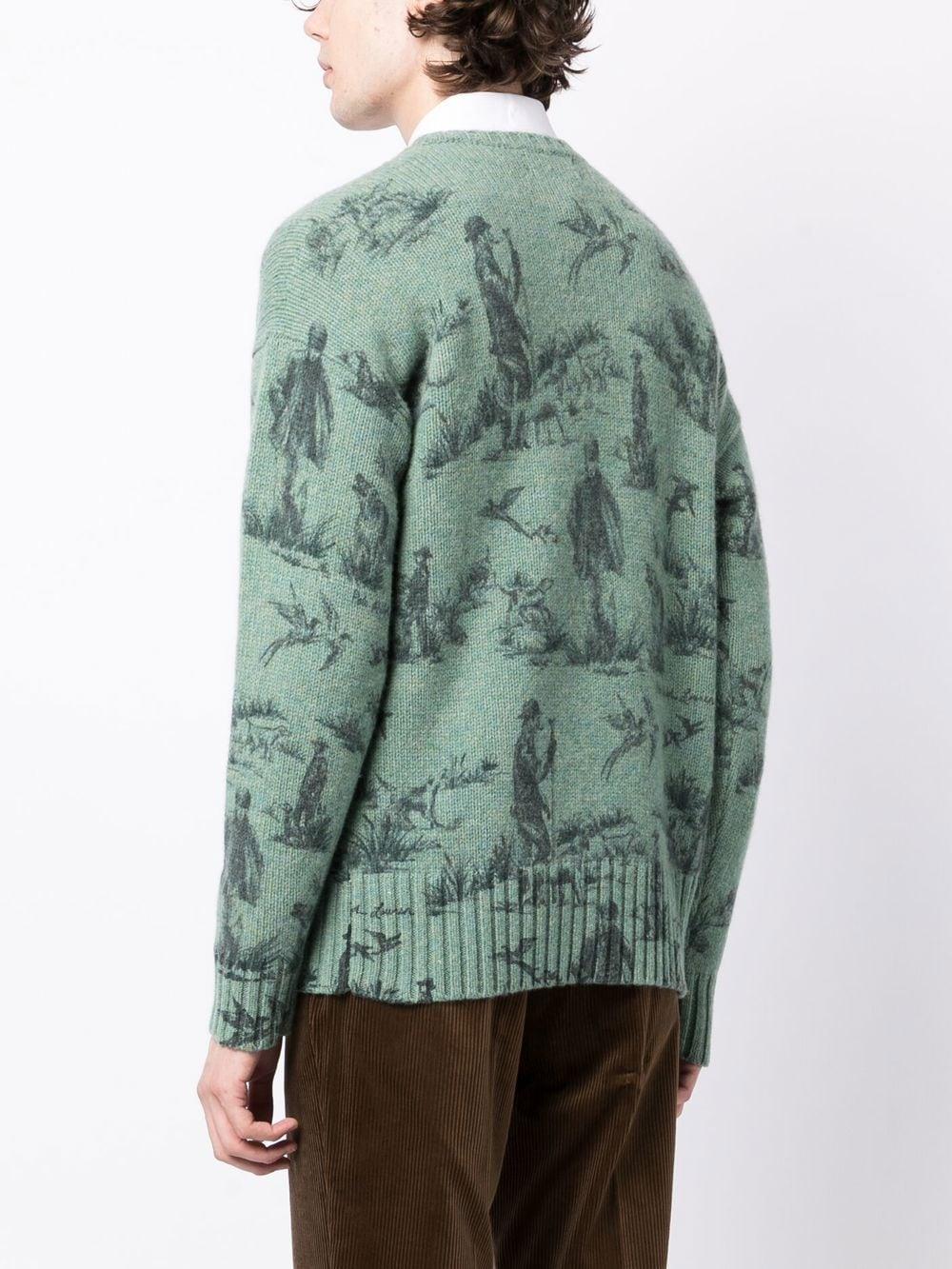 Polo Ralph Lauren Hound-print Wool Jumper in Green for Men | Lyst