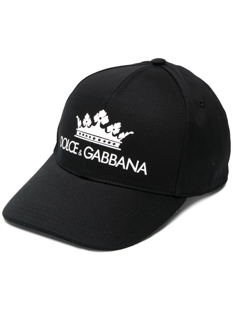 Dolce & Gabbana Hat With Visor And Logo in Black for Men | Lyst