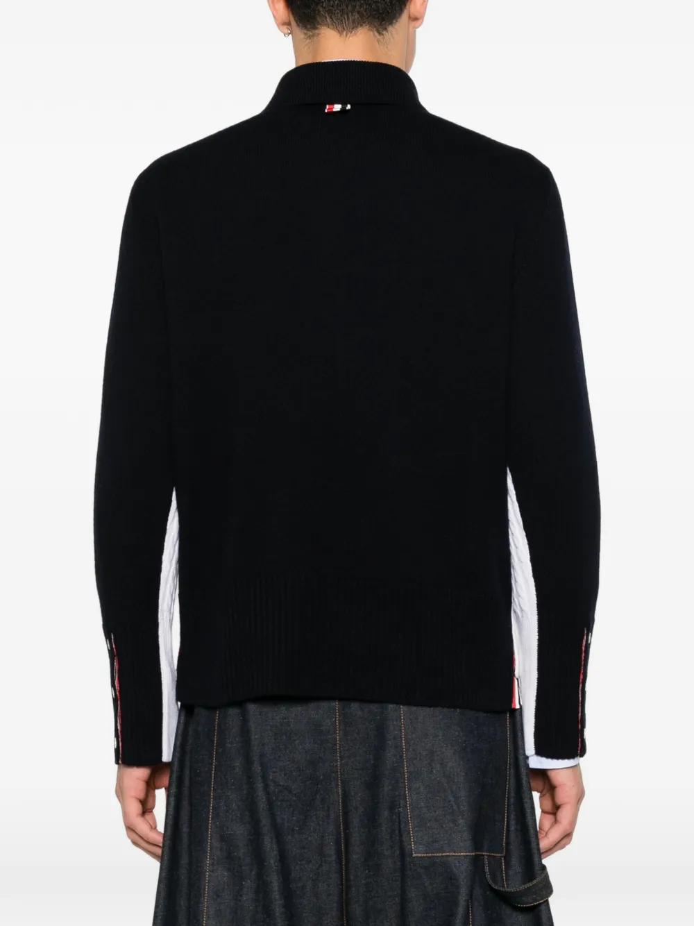 メンズ Thom Browne 4Bar ケーブルニット ポロシャツ ホワイト | Lyst