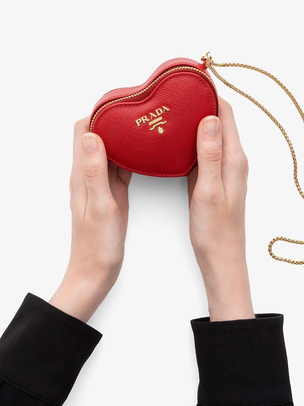 Prada Heart Mini Bag in Red | Lyst