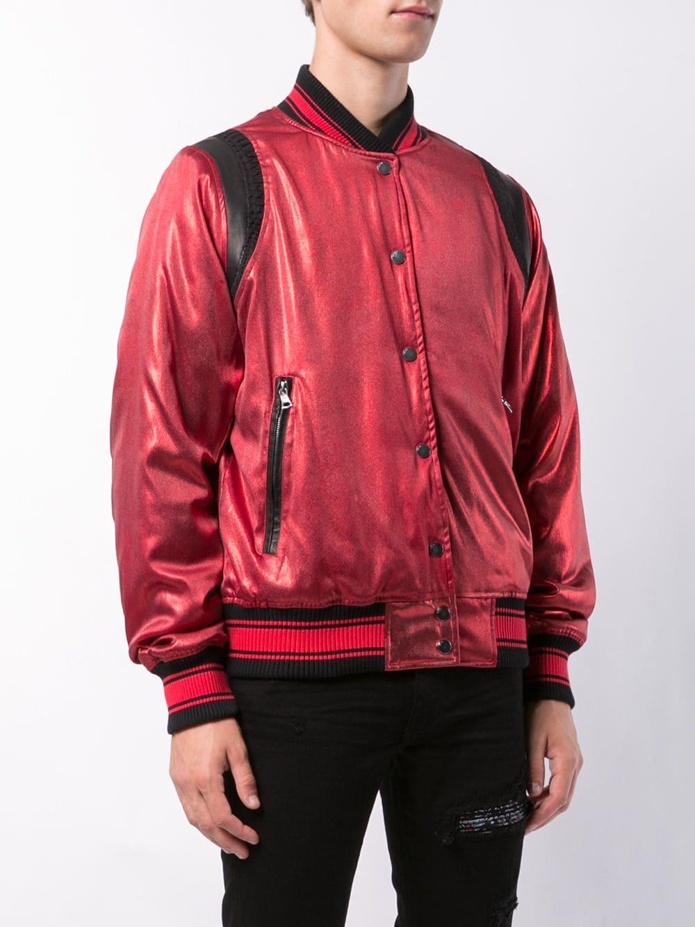silk letterman jacket