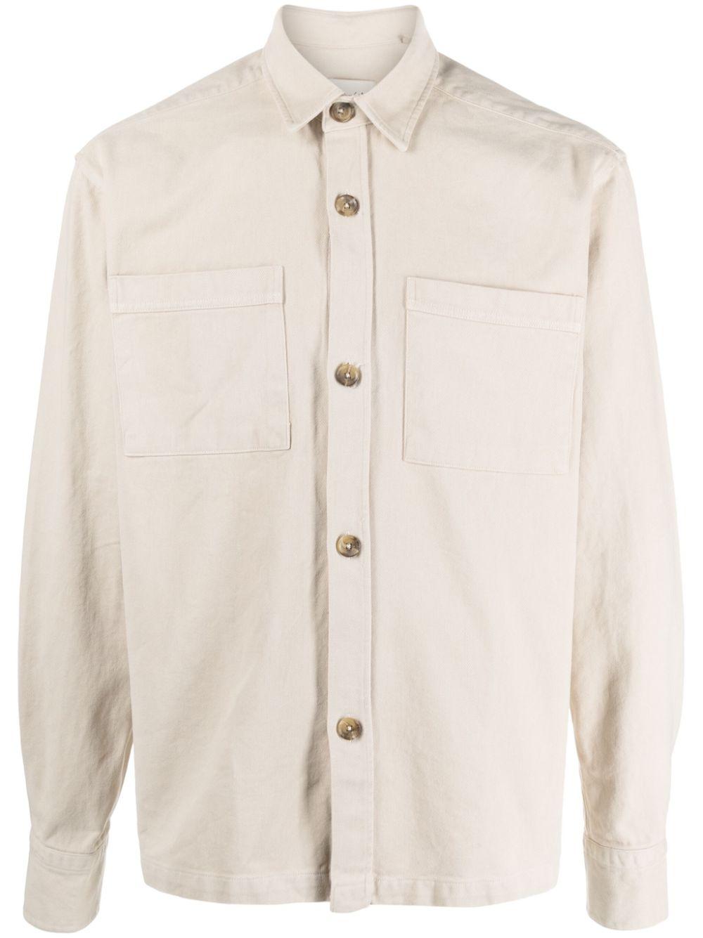 Forét Mellow Organic Cotton Shirt Jacket in Natural for Men | Lyst