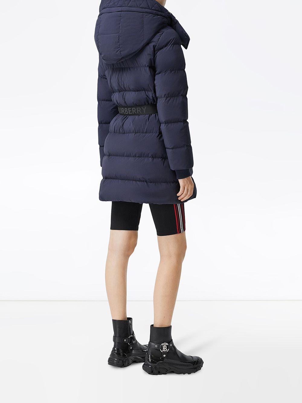 burberry detachable hood belted puffer coat