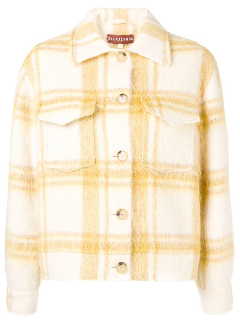 alexa chung check coat