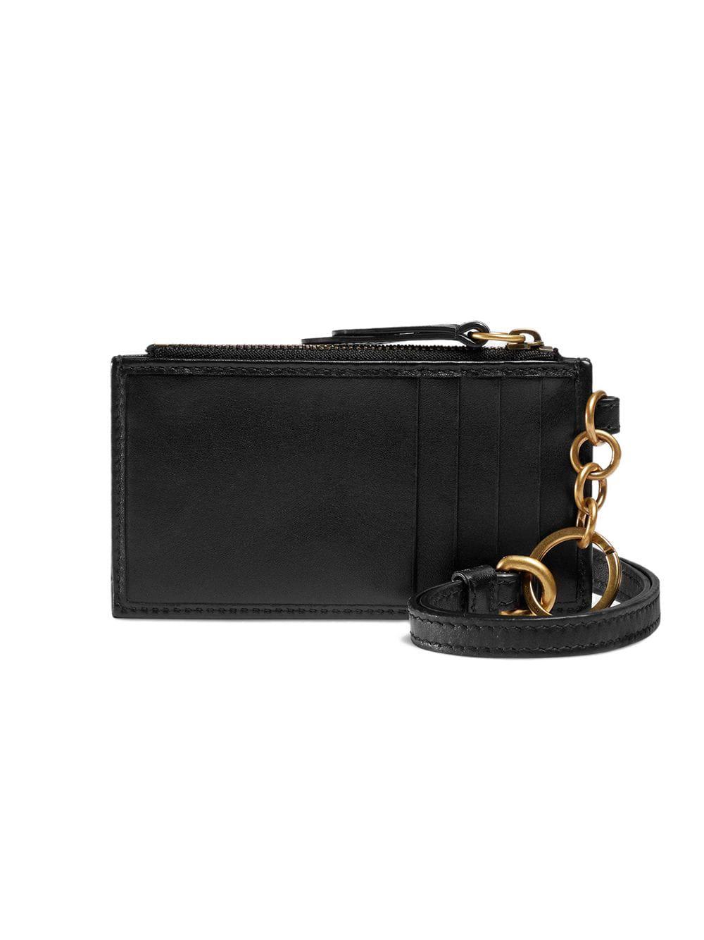 Gucci GG Marmont Card Holder in Black - Lyst