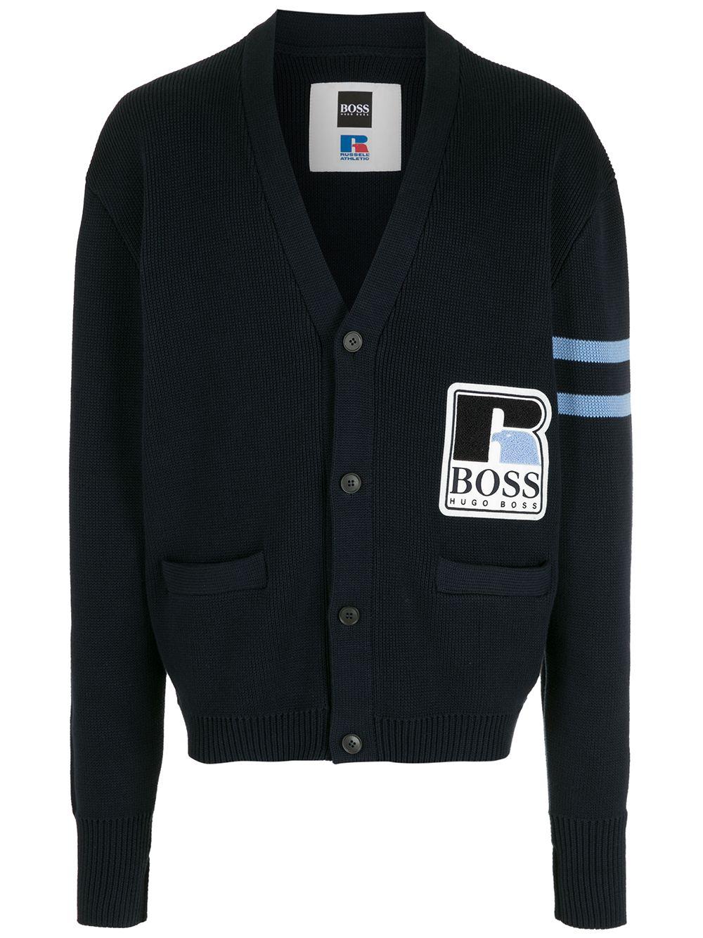 BOSS by HUGO BOSS X Russell Athletic V-neck Cardigan in Blue for Men | Lyst