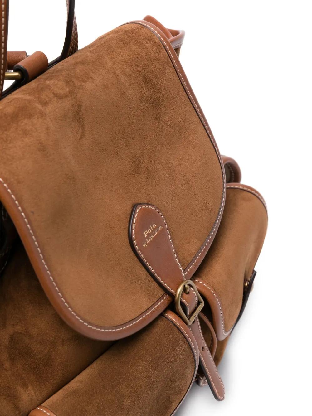 Polo Ralph Lauren Bellport Suede Backpack in Brown | Lyst UK