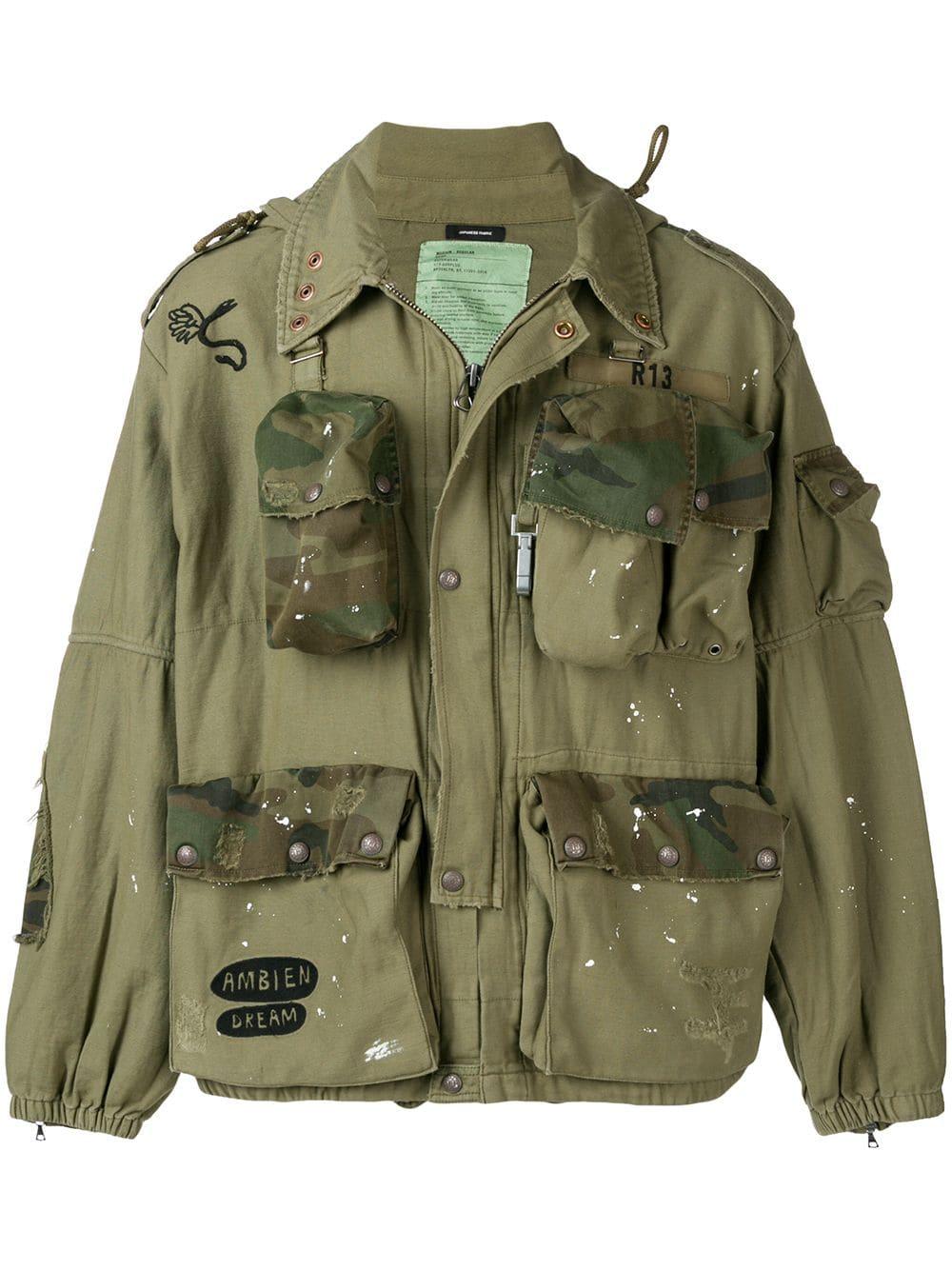 R13 Hooded Multi-pocket Jacket in Green for Men | Lyst Canada