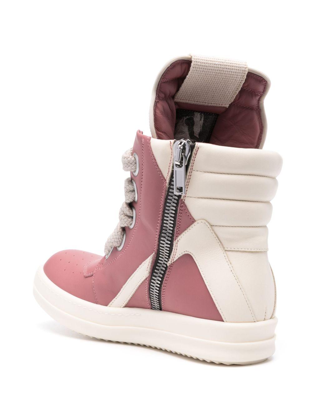 Rick Owens Jumbo Geobasket Sneakers in Pink | Lyst