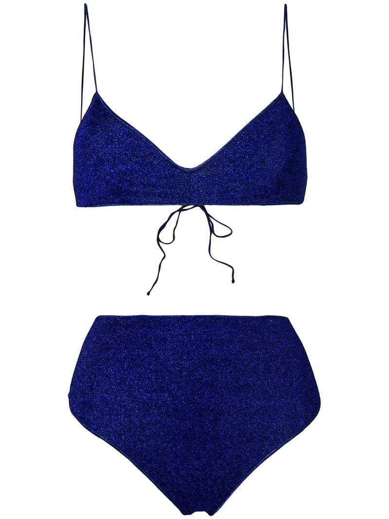 blue glitter bikini