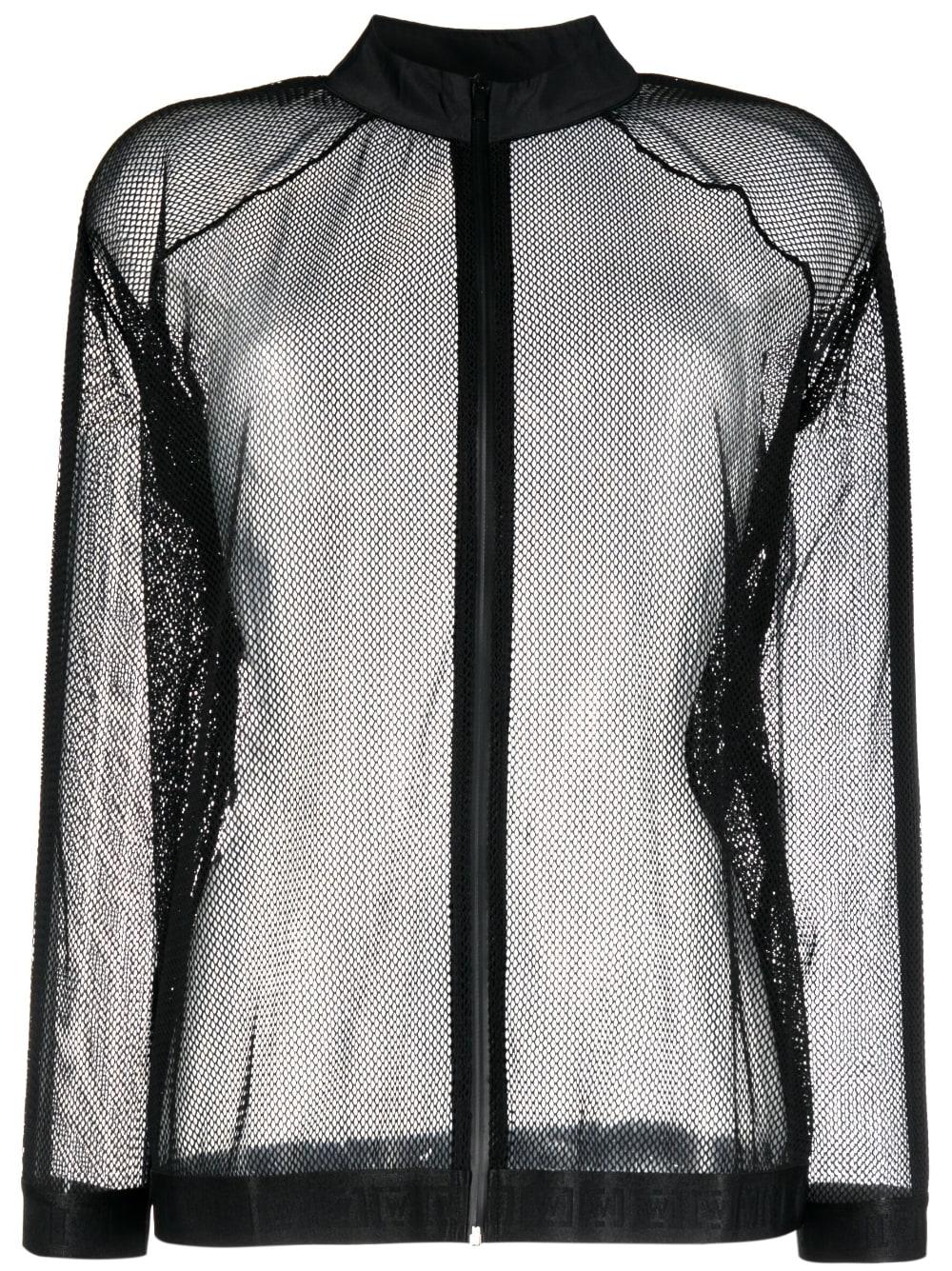 Wolford Sheer Net Cardigan in Black | Lyst