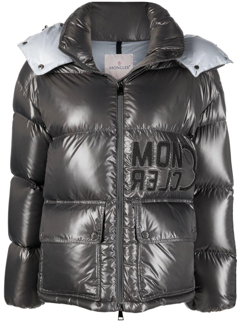 Moncler Synthetic Laiche Short Down Jacket in White - Save 4% Grey Womens Jackets Moncler Jackets 