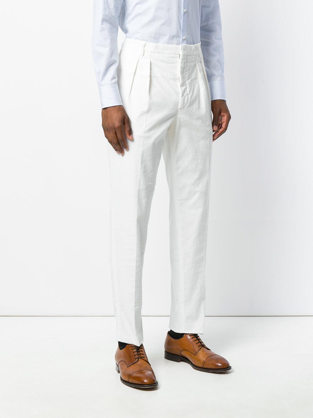 Mens high waisted white pants Clearance
