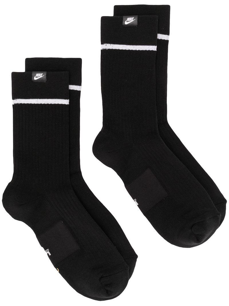 white air force black socks