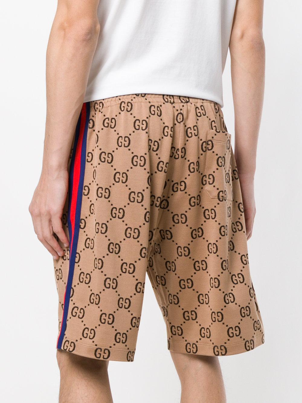 Kosciuszko evne unse Gucci Gg Jacquard Shorts in Brown for Men | Lyst
