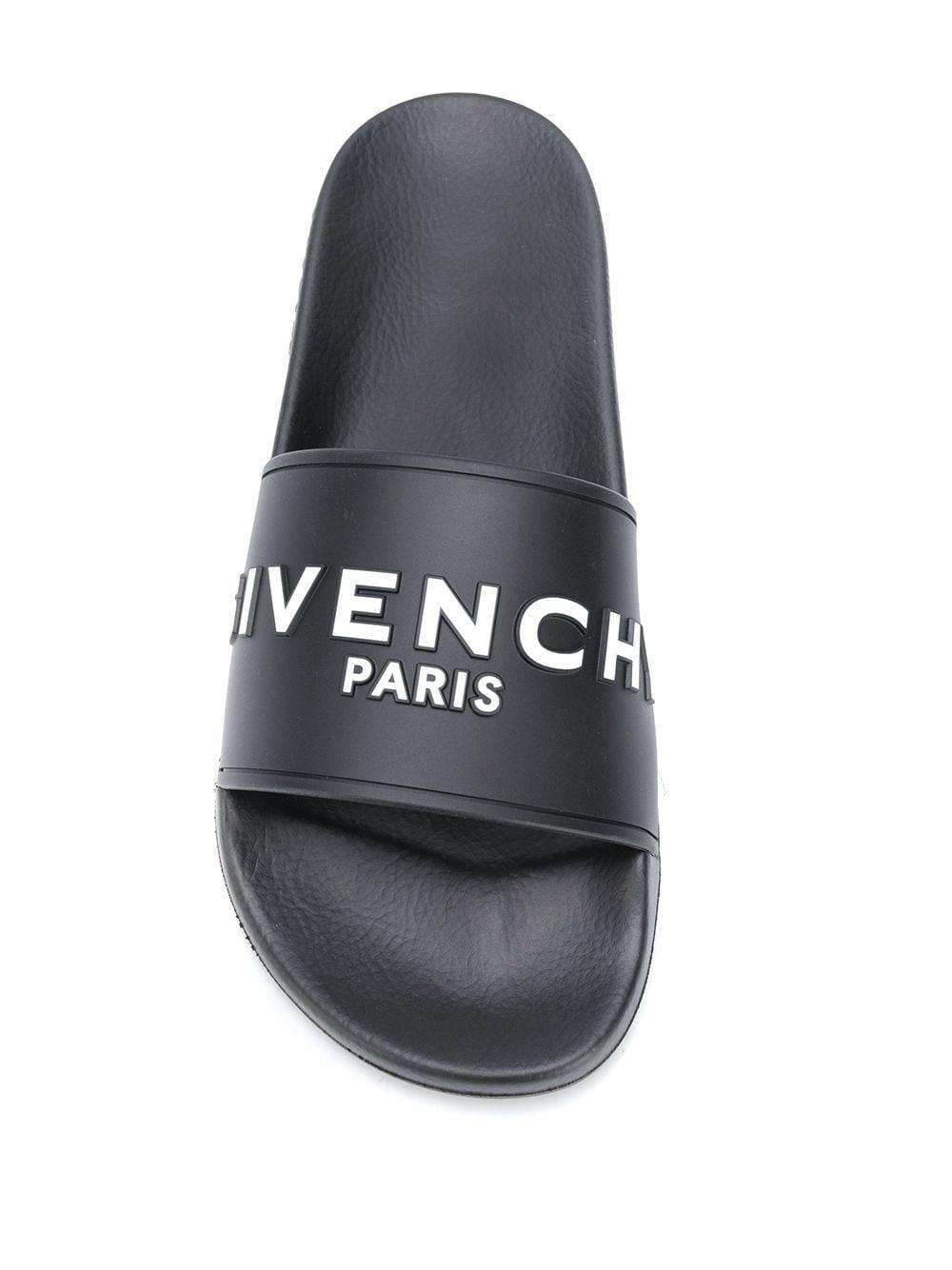 Givenchy Logo-embossed Slides in Black for Men - Lyst