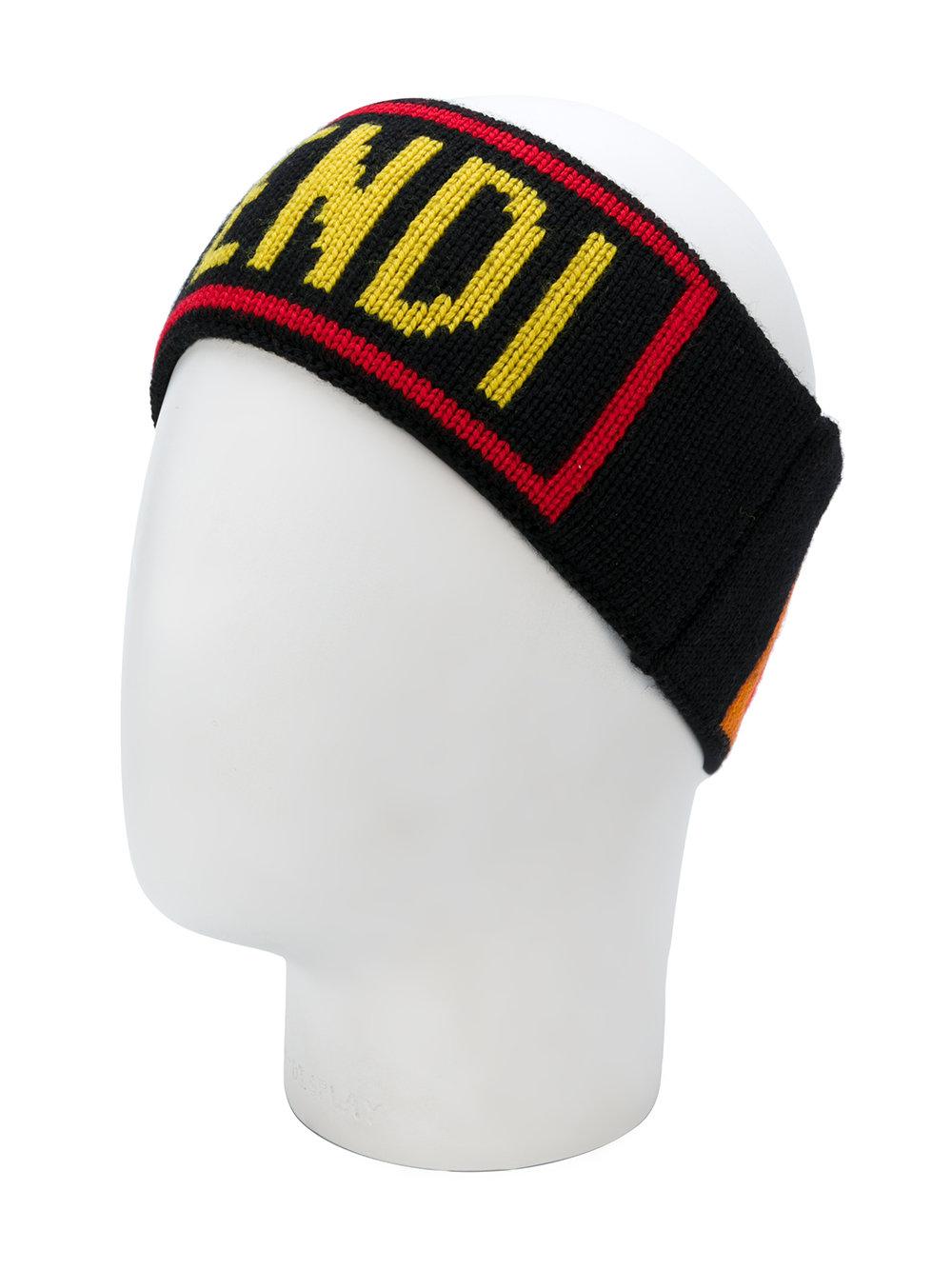 Fendi Wool Logo Headband in Black for 