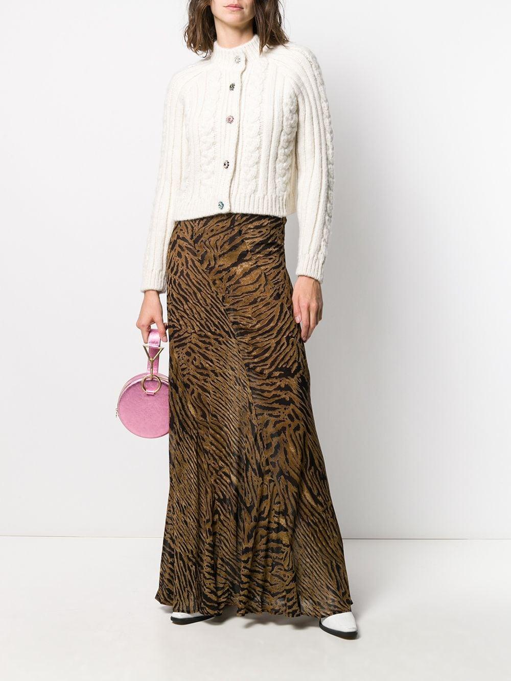 ganni crystal button cardigan