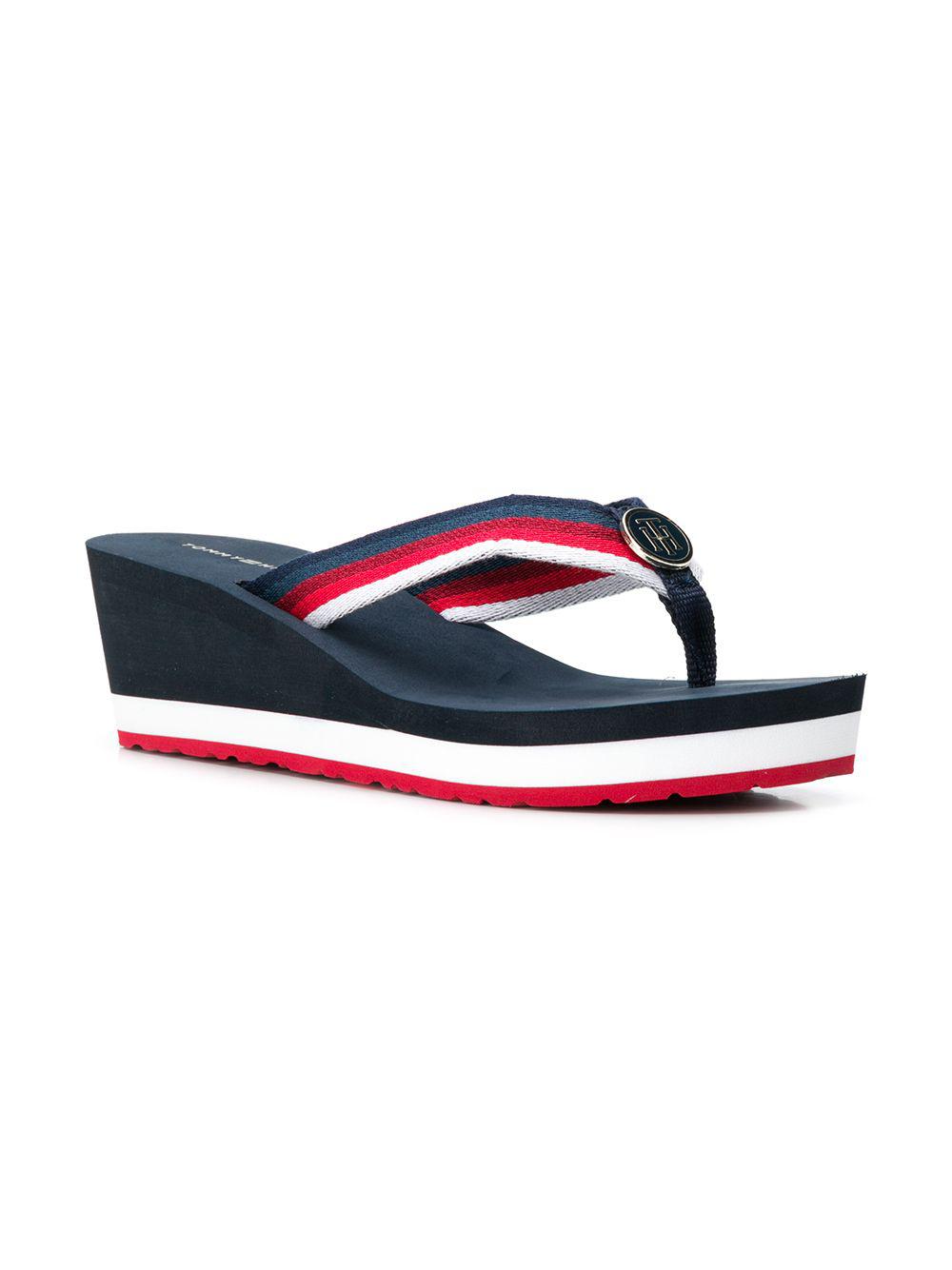 Chanclas con suela de plataforma y cuña Tommy Hilfiger de Caucho de color  Azul | Lyst