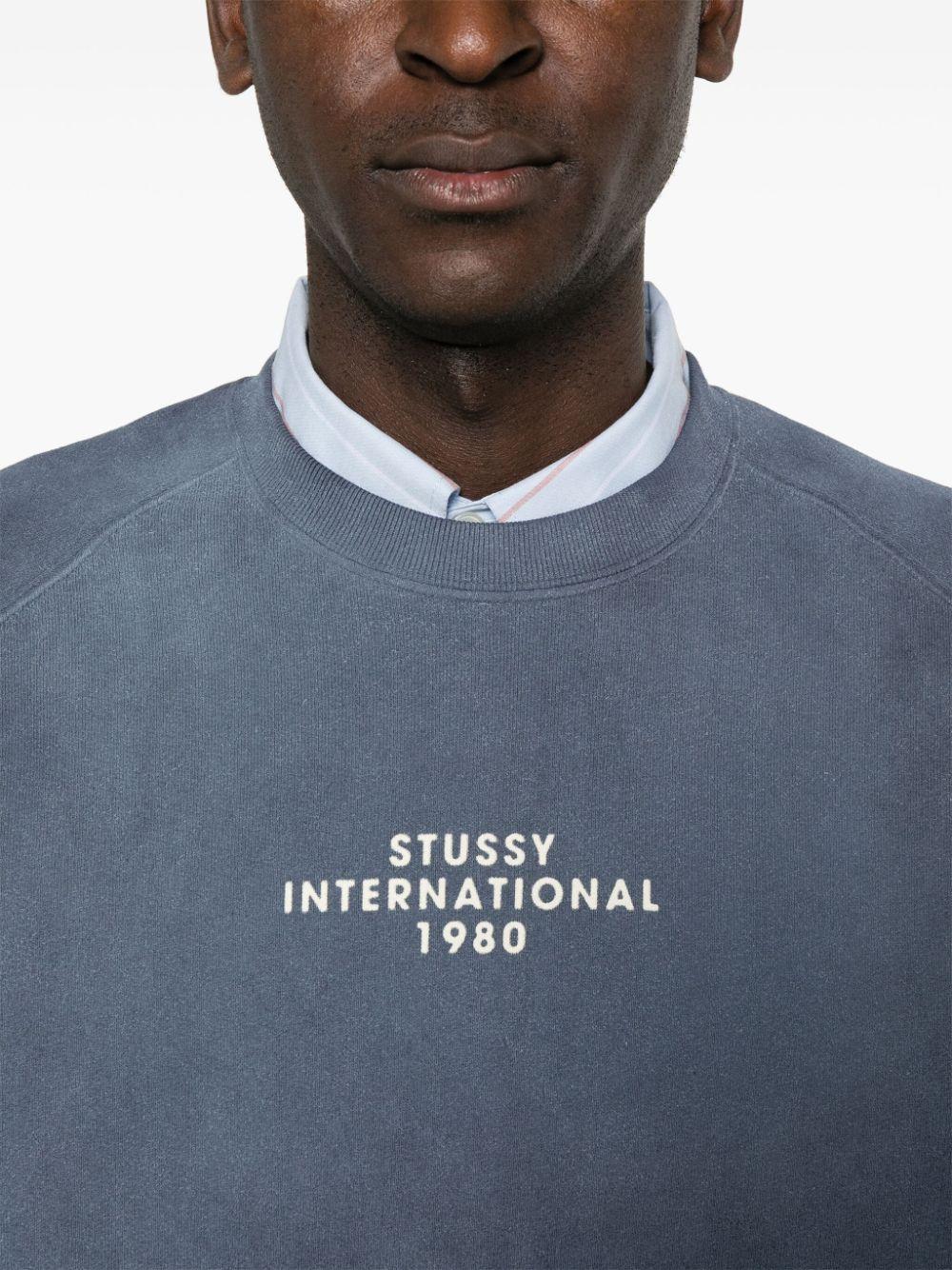 Stussy Raglan Sleeve Crew Sweatshirt in Blue for Men | Lyst