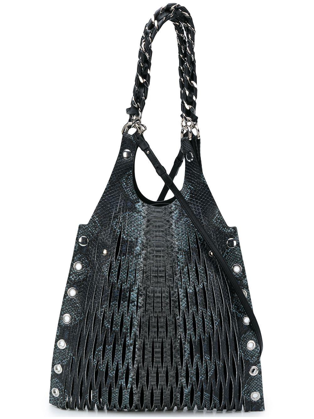 Bolso shopper con efecto de rejilla Sonia Rykiel de Cuero de color Negro |  Lyst