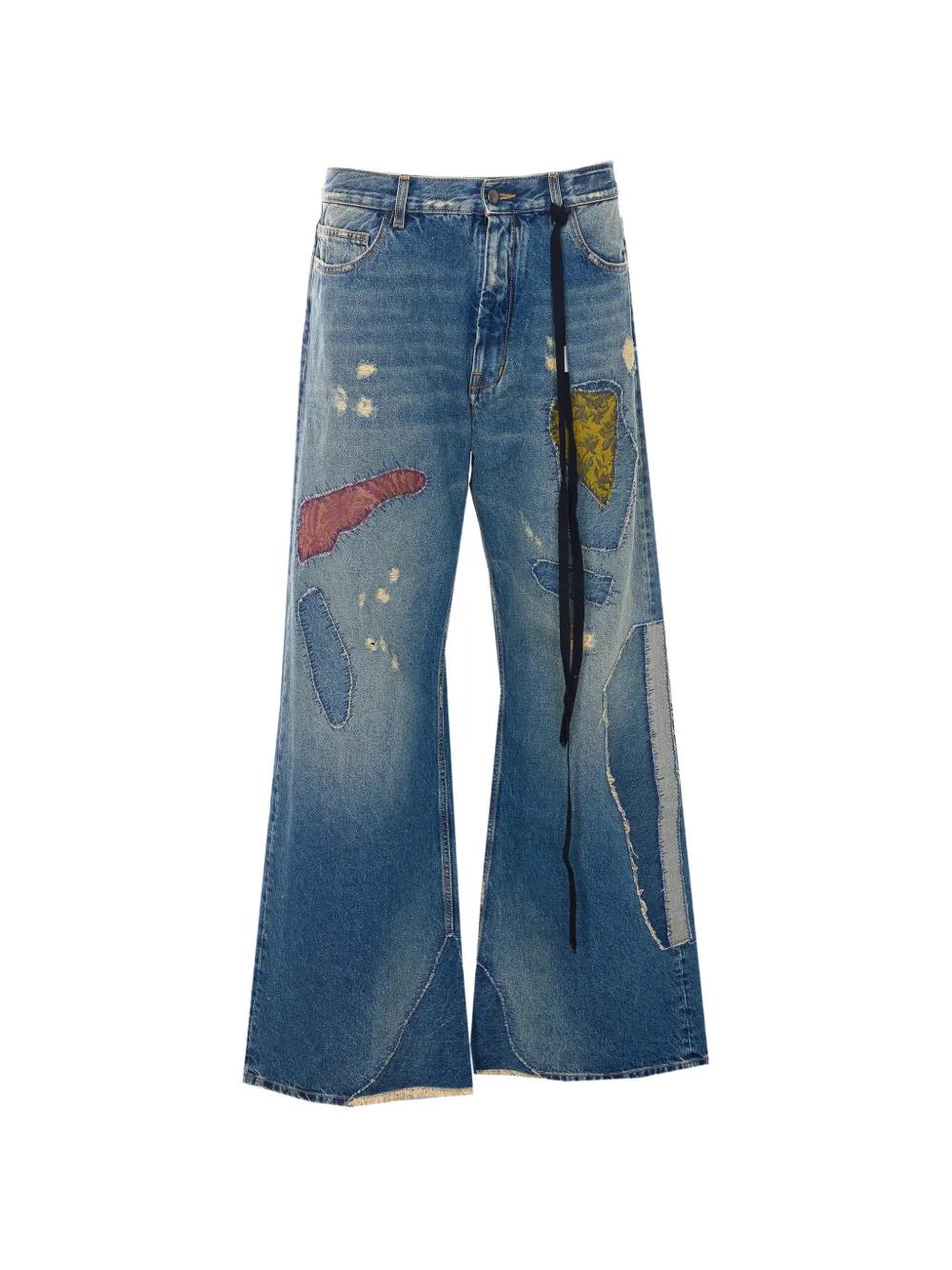 Ann Demeulemeester タイディテール ジーンズ ニュートラル FARFETCH JP