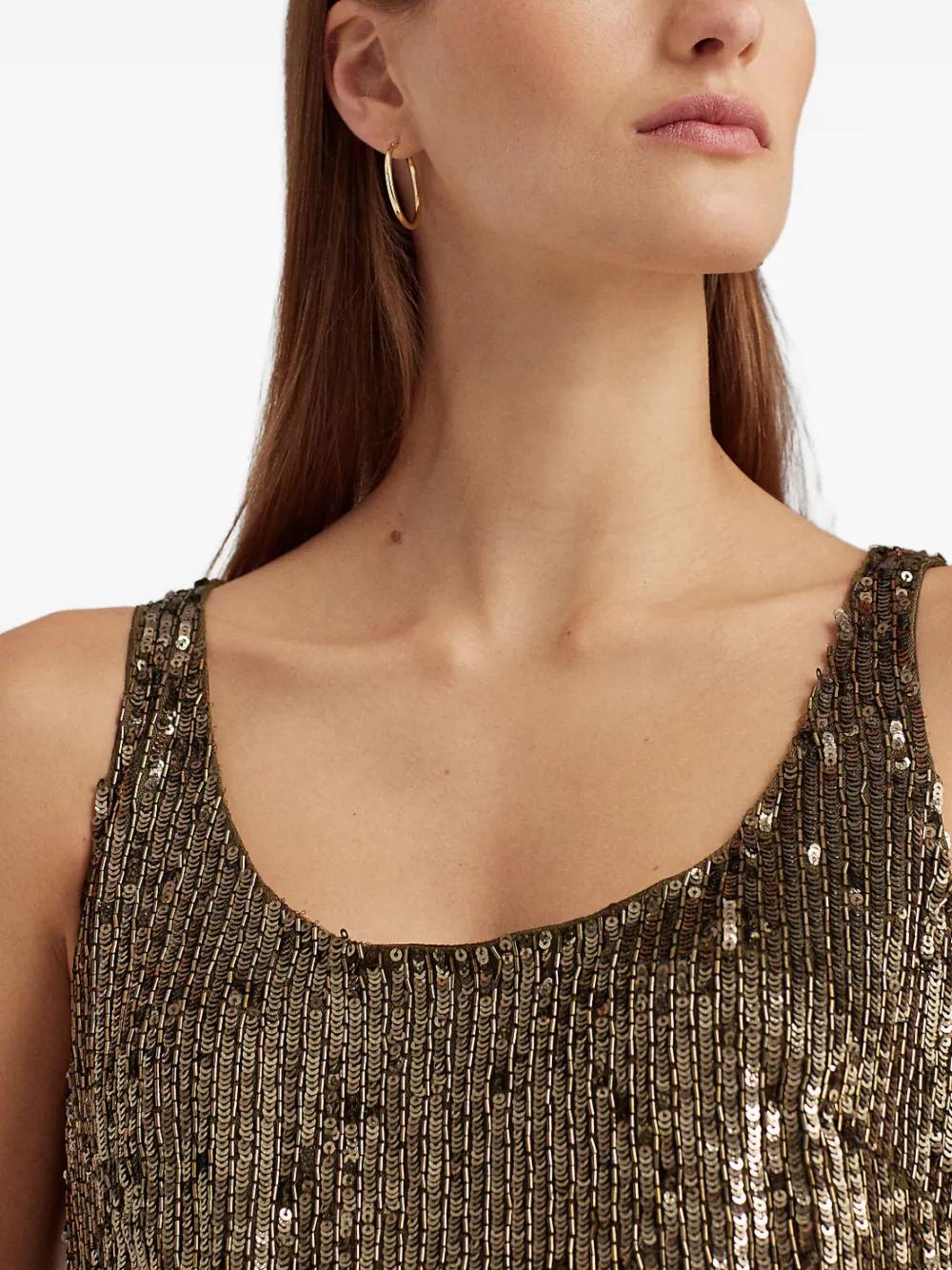 ralph lauren sequin mini dress NWT Womens Size 6 Lauren Ralph Lauren Copper Gold Full Sequin Shift Mini  Dress