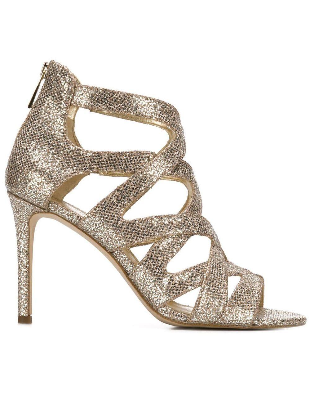 MICHAEL Michael Kors Synthetic Annalee Sandals in Gold (Metallic) - Lyst
